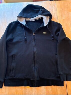 Lacoste Black Full-Zip Hoodie